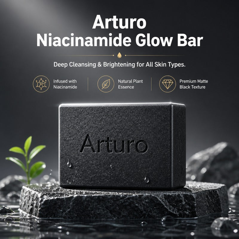 【BUY 1 TAKE 1】Arturo Niacinamide Charcoal Soap 80g - Deep Cleanse & Brightening Face & Body Cleanser, Oil Control