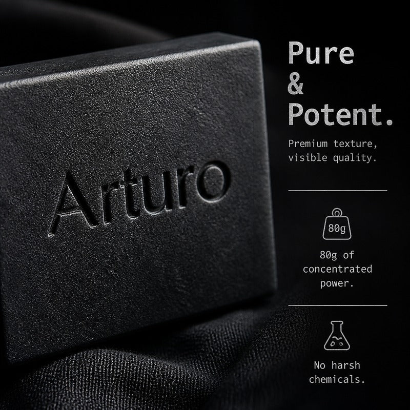 【BUY 1 TAKE 1】Arturo Niacinamide Charcoal Soap 80g - Deep Cleanse & Brightening Face & Body Cleanser, Oil Control