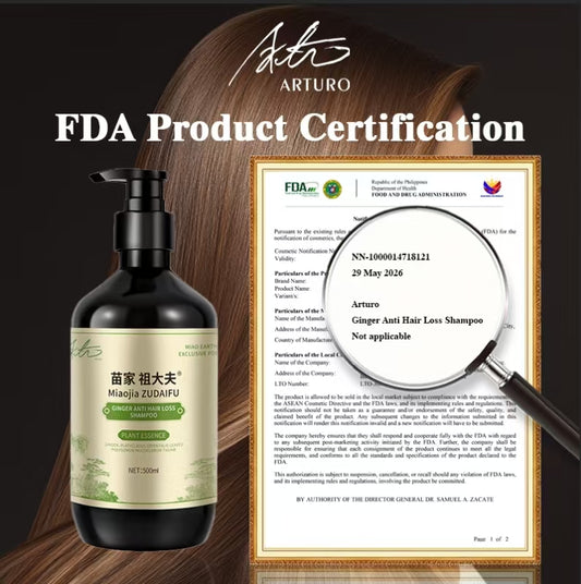 【FDA】 Arturo 500ML Zudaifu Herbal Essence Anti-Dandruff Oil Control Ginger Shampoo