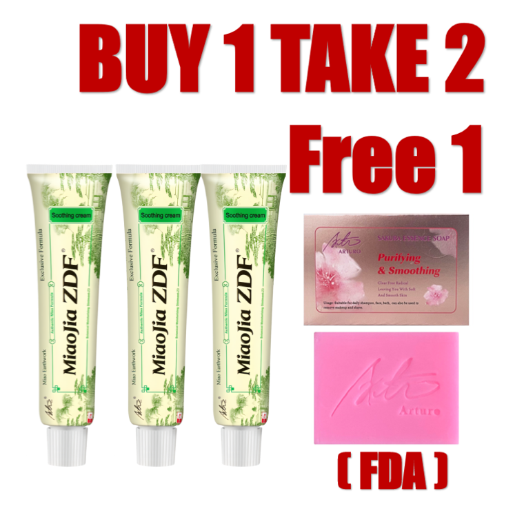 【4pcs】 Set Arturo 15g MiaoJia Zudaifu Skin Cream Skin Herbal Psoriasis