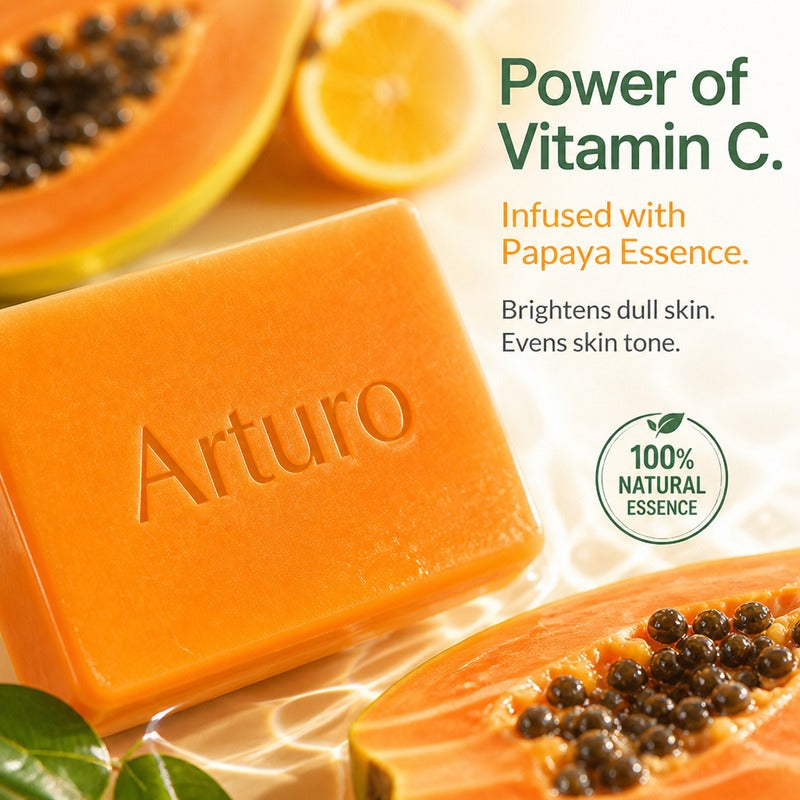 【BUY 1 TAKE 1】Arturo Kojic Acid Soap 80g - Papaya Vitamin C Infused Brightening Cleanser, Deep Cleanse