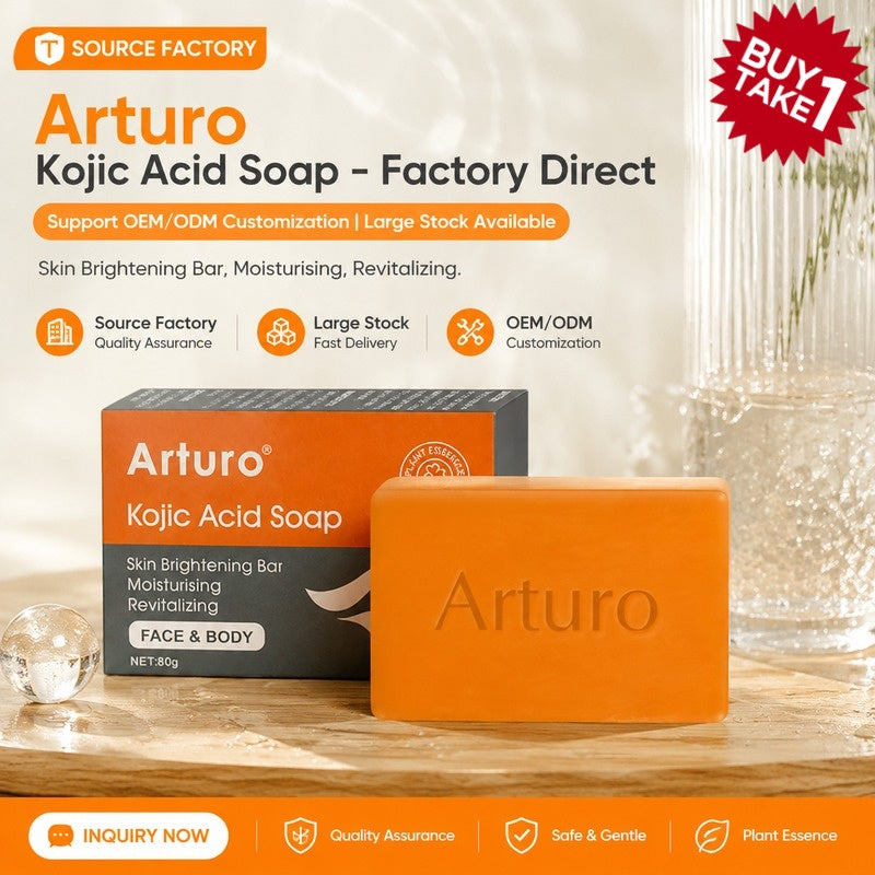 【BUY 1 TAKE 1】Arturo Kojic Acid Soap 80g - Papaya Vitamin C Infused Brightening Cleanser, Deep Cleanse