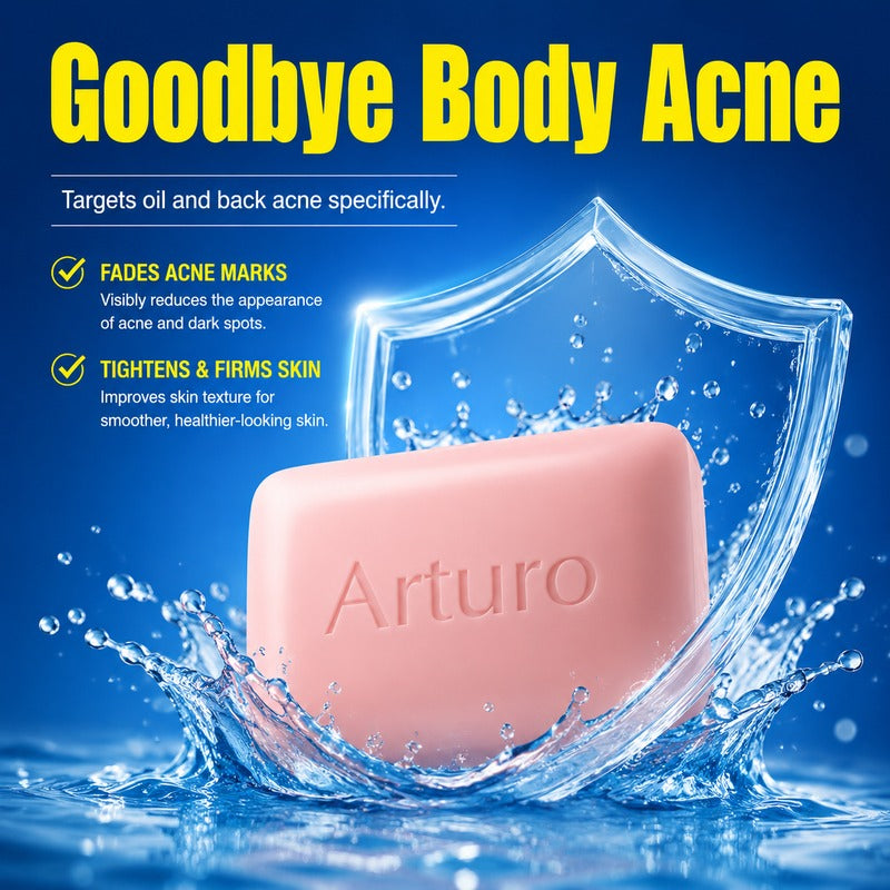 【BUY 1 TAKE 1】Arturo Total Body-Deodorant Soap 80g - Antibacterial Acne Control Bar, Sulfur & Triclocarban Cleanse