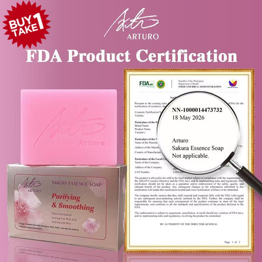 【BUY 1 TAKE 1】 FDA Arturo 80g Sakura Essence Soap herbal formula disinfect itching Antibacterial